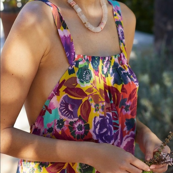 NWT ANTHROPOLOGIE PRINTED MAXI COVER UP DRESS SIZE LARGE - Picture 8 of 11